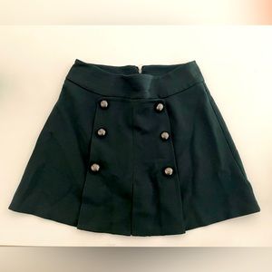 Military Style Mini Skirt - Dark Green, 4